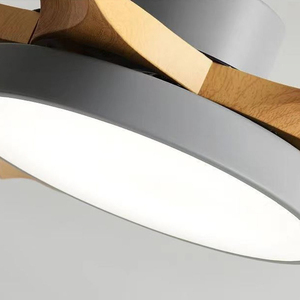 Ventilador de Techo de Madera Maciza de 5 Aspas de 48 52 60 Pulgadas con Lámpara, Control Remoto, Ventilador de Techo LED Moderno con Luz - Product Image 3