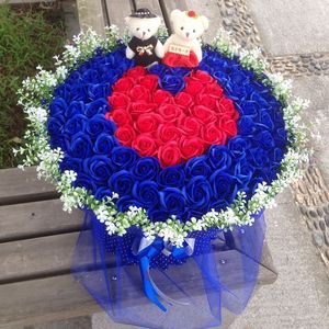 Wholesale 99 Pcs Soap Flower Bouquet Creative <b>Artificial</b> Rose Gift For Valentines Christmas Birthday Present - Product Image 3