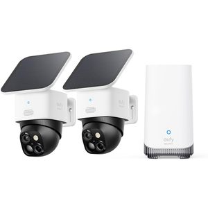 Eufy <b>Security</b> SoloCam S340 2-Cam Kit Solar <b>Wireless</b> <b>Outdoor</b> <b>Camera</b> 360 Pan Tilt HomeBase S380 - Product Image 1