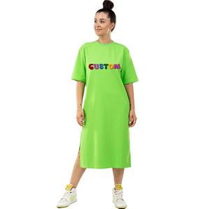 Toptan 2022 yaz pamuk rahat düz bayan büyük boy Longline <span class=keywords><strong>T</strong></span> gömlek elbiseler - Product Image 1