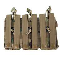 Pochette triple pour chargeurs en nylon camouflage AMCU, pochette tactique pour chargeurs Molle
