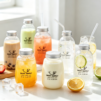 Bouteille en plastique PET transparente de 500 ml (17 oz) avec bouchon à vis, personnalisable avec logo, origine Zhejiang, pour café, soda, jus énergétique – Vente en gros