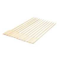 Brochettes jetables en bambou naturel de 25 cm pour barbecue, type canon en fer