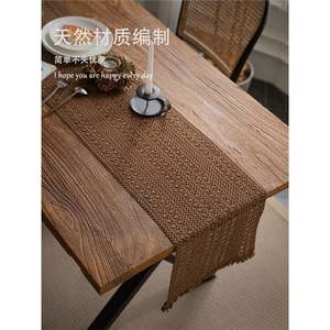 Camino de mesa de madera tejido, color marrón arroz, mezcla de algodón y lino, decoración para el hogar, para mesa de café o cubierta de gabinete - Product Image 4