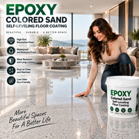 Revêtement de sol époxy autolissant effet marbre brillant, haute dureté, certifié RoHS, pour garage et sous-sol, vente en gros usine, OEM