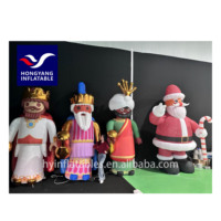 Modèle de bande dessinée gonflable de promotions scellées par air d'exposition d'événement publicitaire de Noël créatif