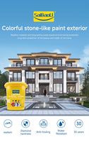 Peinture Effet Pierre Marbre Brillant pour Murs Décoratifs – Peinture Cristalline Résistante aux Intempéries