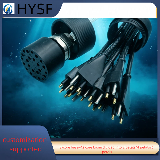 s Underwater Connector Split 8-48 Core Stainless Steel Base Split Multi-core Waterproof Cable Pressure 60MPaWatertight Connector