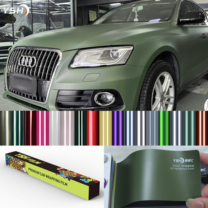 Film autocollant PET auto-cicatrisant en vinyle mat de haute qualité résistant aux UV anti-rayures pour emballage de voiture rouleaux changeants colorés à vendre - Product Image 2
