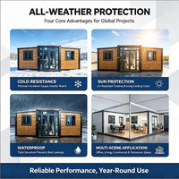 Kits de maisons modulaires préfabriquées en acier, faciles et rapides à assembler soi-même, extensibles, pour studio et habitation en extérieur
