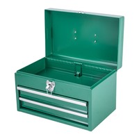 Boîte à outils portable robuste à 2 tiroirs en tôle d'acier laminée à froid, personnalisable, pour équipement