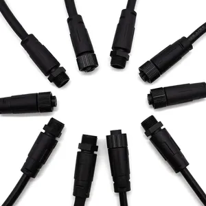 IP67 Circular Female Male M12 2 3 4 5 6 8 Pin Cable Waterproof Connector