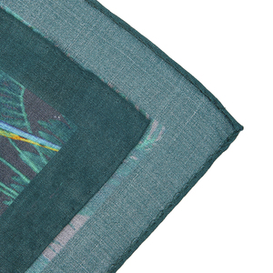 Pañuelo de tul palestino con patrón de pájaros en Bambú, pañuelo de bolsillo de lino puro con dobladillo enrollado a mano emitido - Product Image 5