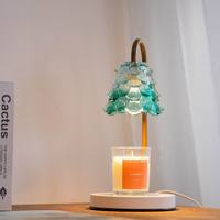 Lampe chauffe-cire électrique personnalisée en gros pour la décoration intérieure, avec abat-jour en verre à intensité variable