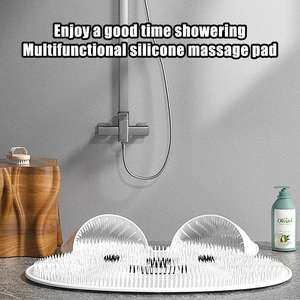 Body <strong>Shower</strong> Brush Foot Wash Mat Non Slip Rabbit Reusable Bath Massage <strong>Cushion</strong> for Relaxation - Product Image 3