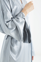 Robe de nuit en soie teintée pour femmes Robe longue Pyjama Vêtements de nuit Pyjama Ensembles de vente en gros 100% Vêtements d'hiver en soie pour femmes tissées adultes