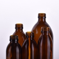 Vente en gros de 30ml 60ml 100ml 150ml 200ml 300ml 500ml Bouteille en verre liquide orale ambre médicale vide pour sirop