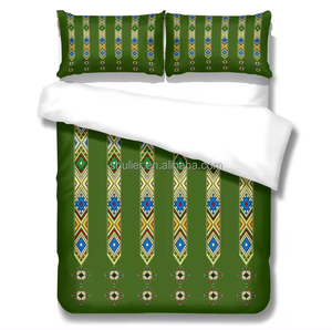 Parure de lit, taie d'oreiller et housse de couette avec impression numérique 3D, motifs personnalisés de la culture érythréenne/éthiopienne <span class=keywords><strong>Saba</strong></span> et Telet - Product Image 4