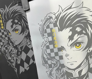 Film de transfert thermique DTF personnalisé pour guerrier d'anime, autocollants manga japonais de qualité A pour T-shirts noirs, dessin animé en gros - Product Image 6