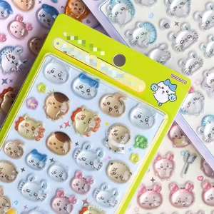 Autocollants en gel Gikawa 3D moulés, dessin animé souris volante <span class=keywords><strong>Momo</strong></span> Coffee - Colle pour membres du groupe - Autocollants décoratifs pour femmes - Product Image 6