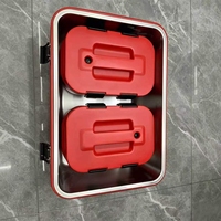 Ensemble de 4 chauffe-plats rectangulaires en acier inoxydable de 10L, 20L, 30L et 40L, boîtes isothermes pour la livraison en restaurant
