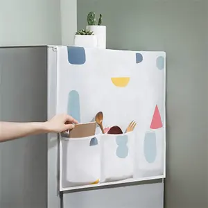 Cubierta superior multifuncional para lavadora, funda de refrigerador de una sola puerta, a prueba de agua, bolsa de almacenamiento