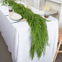 Guirlande de Noël en pin de Norfolk, guirlande artificielle douce au toucher réaliste, décoration de fête pour cheminée, manteau de cheminée, escaliers