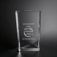 Plaque en cristal K9 verticale Neelpure, gravée au laser sur mesure, trophée d'entreprise