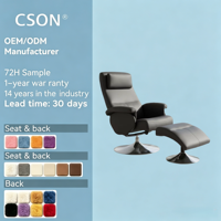 Fauteuil inclinable de style européen avec repose-pieds, design moderne, revêtement en cuir synthétique, structure métallique, vente en gros
