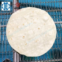 Machine entièrement automatique motorisée pour la fabrication de tortillas, grande capacité, formage de pâte, pour naan, pita, pain taco, usine de transformation alimentaire