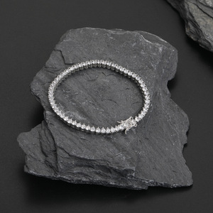 Cadena de tenis de tres garras 3.0, Pulsera de tenis redonda de cobre con circonitas estilo Hip Hop para hombre, Collar de moda Tanjing Lijing - Product Image 2