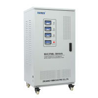 Stabilisateurs de tension triphasés électriques entièrement automatiques pour usage domestique série 4SVC TNS, affichage LED, courant CC/CA, fréquence 50 Hz