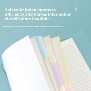 Hot Selling 6 <b>Ring</b> <b>Binders</b> Loose Leaf Folder Transparent Pvc Notepad Planner Agenda Spiral Notebook With Index - Product Image 4