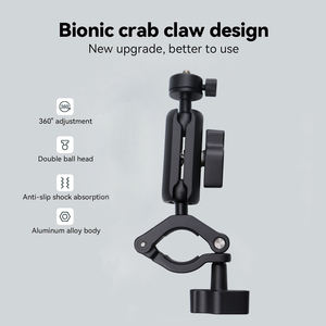 Soporte de Montaje para Cámara con Rotación de <span class=keywords><strong>360</strong></span> <span class=keywords><strong>Grados</strong></span> °   Adaptador de doble cabezal esférico con rosca de 1/4 para cámara de acción DJI, cámara réflex digital Canon Nikon - Product Image 5