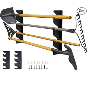 Organisateur d'<span class=keywords><strong>outils</strong></span> mural réglable - Étagère <span class=keywords><strong>de</strong></span> rangement robuste en acier pour garage, pour pelles, bêches et <span class=keywords><strong>outils</strong></span> <span class=keywords><strong>de</strong></span> <span class=keywords><strong>jardin</strong></span> - Product Image 3
