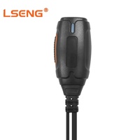 Yüksek Dayanıklılıklı D Şekilli Walkie Talkie Kulaklığı, Kenwood Serisi / Baofeng UV-5R BF 888S İki Yönlü Telsiz için LED Göstergeli PTT ve Mikrofonlu