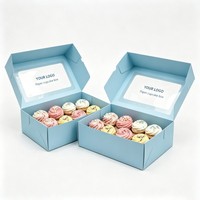 Boîte d'emballage en papier biodégradable de qualité alimentaire pour biscuits, chocolats, beignets, pains, gâteaux et snacks, personnalisable, prix usine, vente en gros