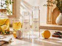 Mini pot de stockage en verre borosilicate transparent avec bouchon à vis, tube en verre borosilicate transparent avec marquage à chaud, boîte de 100 pièces