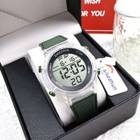 Montres numériques à LED en plastique transparent en gros, montres électroniques multifonctionnelles étanches pour hommes