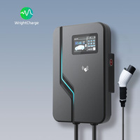 Borne de recharge murale pour véhicules électriques 11 kW Type 2, station de charge intelligente avec RFID, WiFi, OCPP, écran LCD, certifiée CE et approuvée TUV