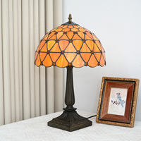 Lampe de table moderne en vitrail, lampe de chevet antique, lampe de lecture pour bureau, lampe de chevet pour salon, lampe de bureau pour la maison, 12 pouces