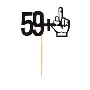 <span class=keywords><strong>Buon</strong></span> <span class=keywords><strong>compleanno</strong></span> 59 + 1 decorazione per torta con dito medio <span class=keywords><strong>60</strong></span> <span class=keywords><strong>compleanno</strong></span> Topper per decorazioni per feste a tema <span class=keywords><strong>60</strong></span> anni - Product Image 6
