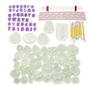 Strumenti di cottura 22 set di 108 pezzi di fondente della torta del biscotto della muffa set di Primavera in rilievo muffa di stampa - Product Image 1