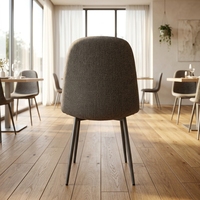 Chaise de salle à manger en tissu minimaliste, ergonomique, à dossier haut, pour appartement, café, hôtel – Vente en gros – Offre spéciale pour le marché européen