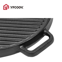 Panci Panggang Anti Lengket, Panci Panggang Bbq Korea, Peralatan Masak 30CM, Wajan Panggangan Bulat Anti Lengket, Panci Panggang Bbq Gaya Korea