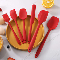 Ensemble de spatules de cuisson multifonctionnelles en silicone, qualité alimentaire, résistantes à la chaleur, avec racloir, pinceau à huile et couteau à glaçage – Outils de pâtisserie et de cuisine