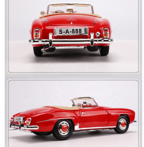 Modèle de voiture classique en métal à l'échelle 1:18, modèle de voiture en métal moulé sous pression <span class=keywords><strong>190SL</strong></span>, voiture en alliage pour collection et cadeau - Product Image 4