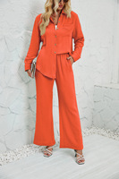 Pantalon de pyjama élastique auto-cravate taille bords passepoilés partie d'un nouvel ensemble de vêtements de nuit satin Viscose vêtements de nuit pour femmes