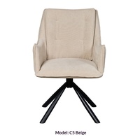 Chaise de salle à manger pivotante de designer italien minimaliste avec accoudoirs, siège individuel, mobilier de maison