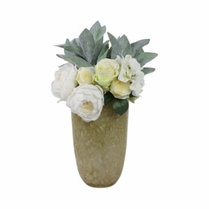 Vaso di fiori in vetro a forma ovale per soggiorno, camera da letto, ufficio, decorazione da tavolo, elegante complemento d'arredo per la casa - Product Image 2